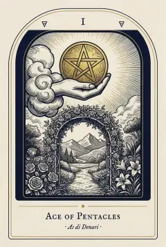 The Ace of Pentacles tarot card