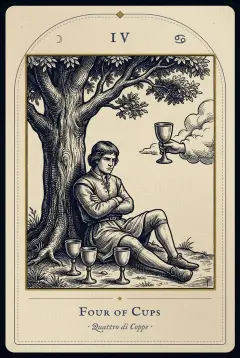 The Four of Cups tarot card