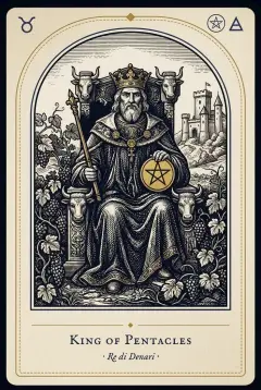 The King of Pentacles tarot card