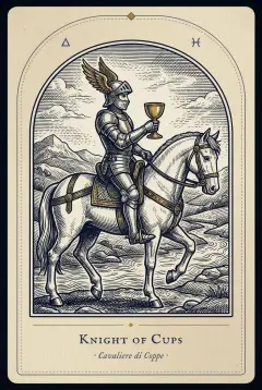 The Knight of Cups tarot card