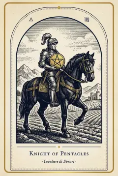 The Knight of Pentacles tarot card