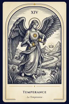 The Temperance tarot card
