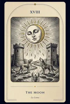 The The Moon tarot card