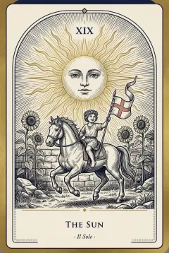 The The Sun tarot card
