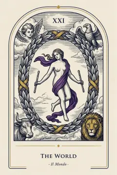 The The World tarot card