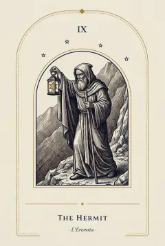 The The Hermit tarot card