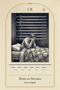 The Nine of Swords tarot card