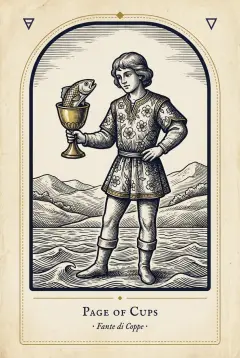 The Page of Cups tarot card