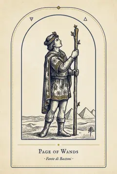 The Page of Wands tarot card