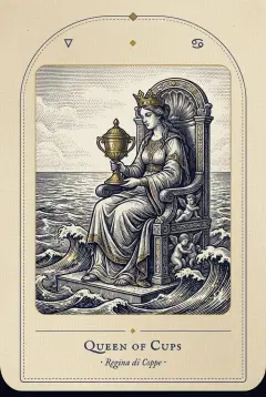 The Queen of Cups tarot card