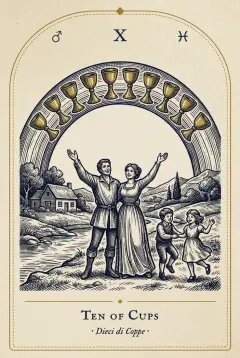 The Ten of Cups tarot card