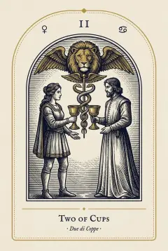 The Two of Cups tarot card